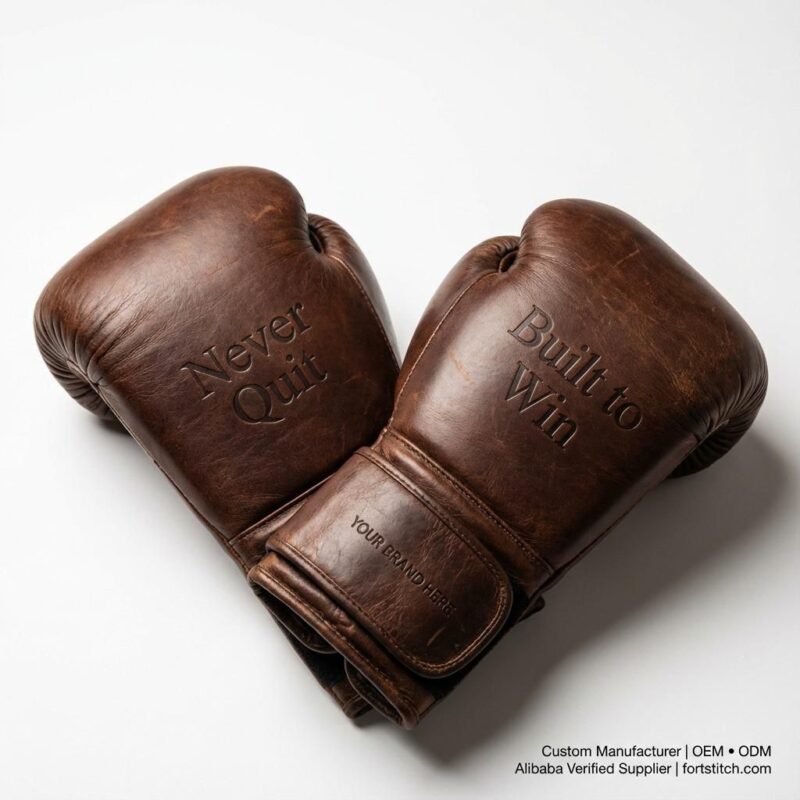 brown boxing gloves