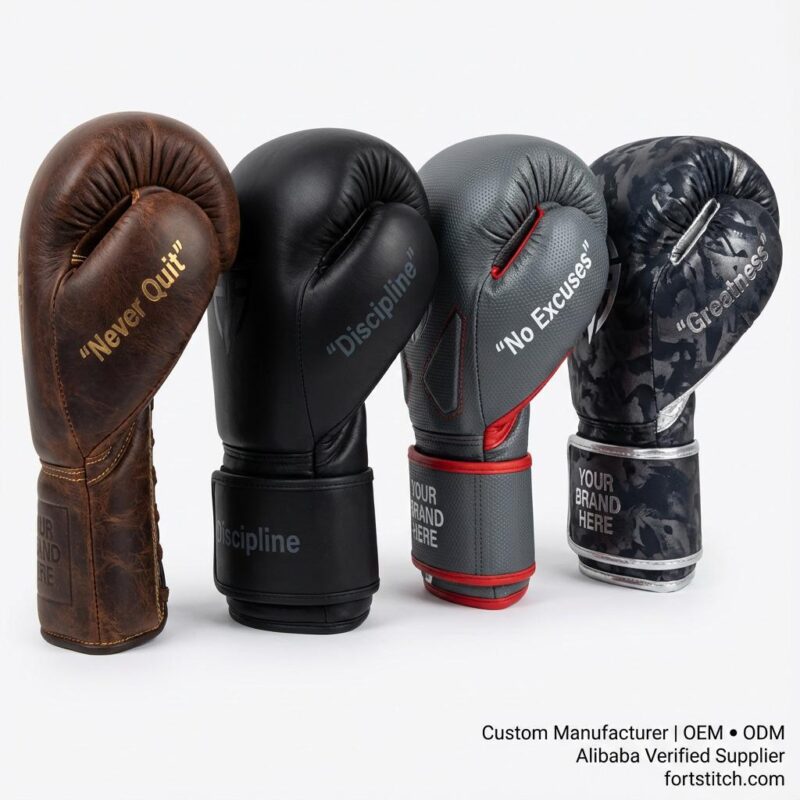 branded boxing gloves