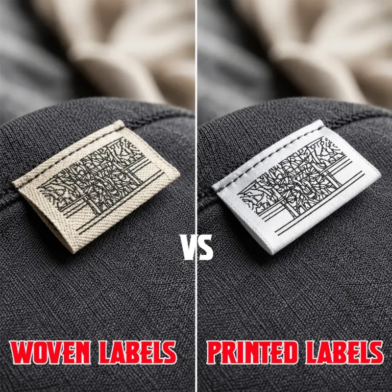 woven labels vs printed labels
